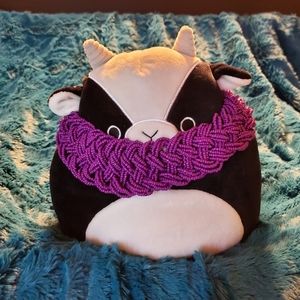 Two Purple Multi Strand Seed Bead Necklaces